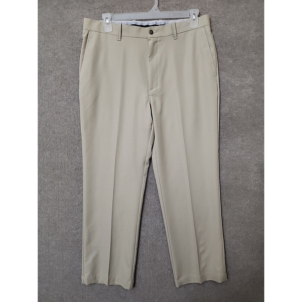 Callaway Golf Pants Mens 36x30 Beige Straight Leg Shirt Gripper Waist